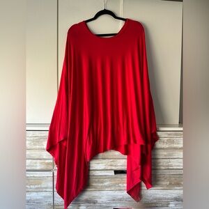 Women's Red Asymmetrical Top